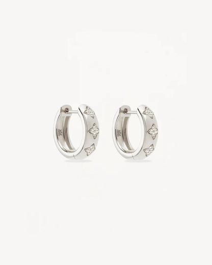 By Charlotte - Bloom With You Lotus Hoops - Silver