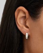 By Charlotte - Bloom With You Lotus Hoops - Silver