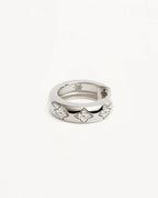 By Charlotte - Bloom With You Lotus Hoops - Silver