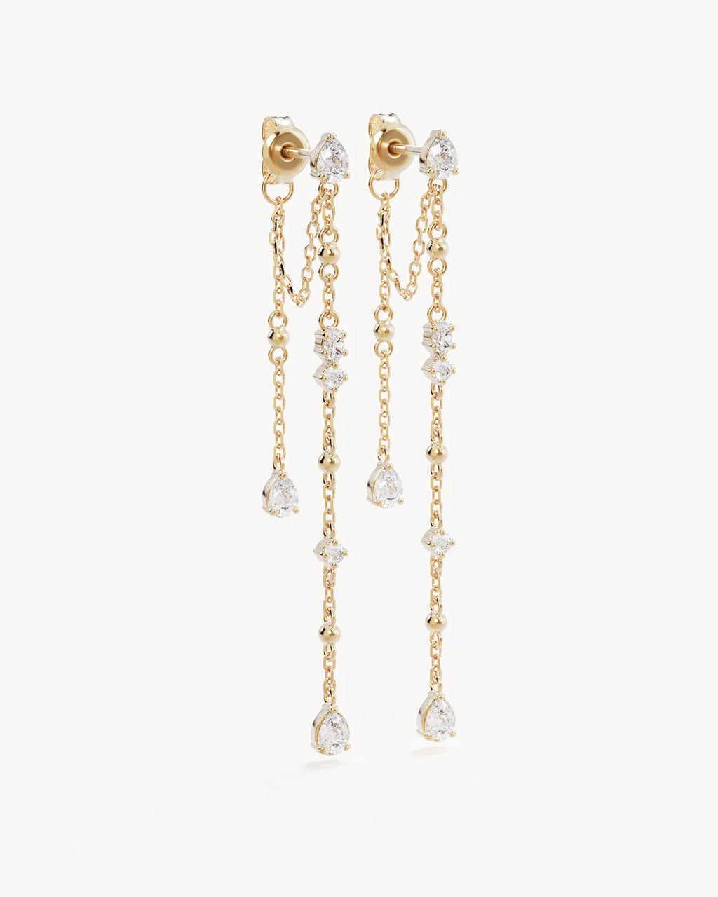 By Charlotte - Cosmic Whisper Chain Earrings - Gold