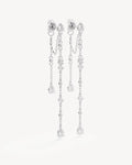 By Charlotte - Cosmic Whisper Chain Earrings - Silver