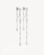 By Charlotte - Cosmic Whisper Chain Earrings - Silver