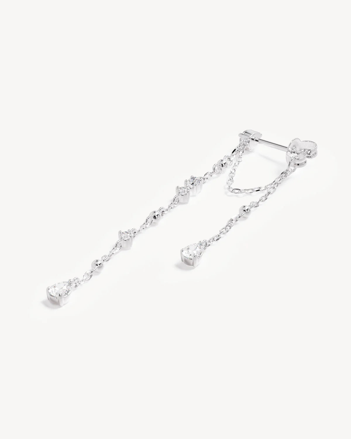 By Charlotte - Cosmic Whisper Chain Earrings - Silver