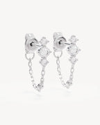 By Charlotte - In The Stars Chain Huggie Earrings Earrings - Silver
