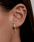 By Charlotte - In The Stars Chain Huggie Earrings Earrings - Silver