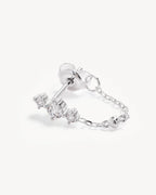 By Charlotte - In The Stars Chain Huggie Earrings Earrings - Silver