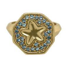 Cleopatra's Bling -  Endymion Ring - Blue/Gold