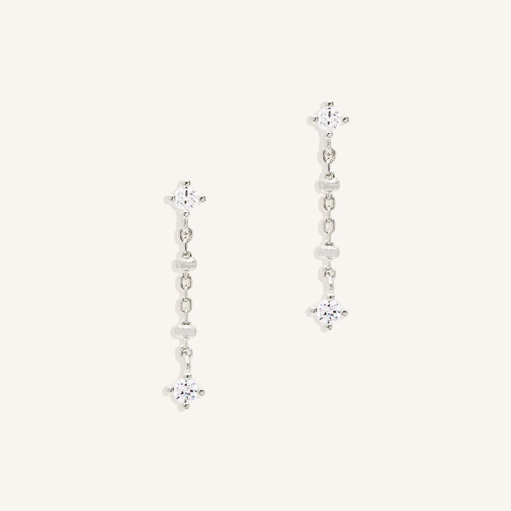 By Charlotte - I Am Light And Love Chain Earrings - Silver