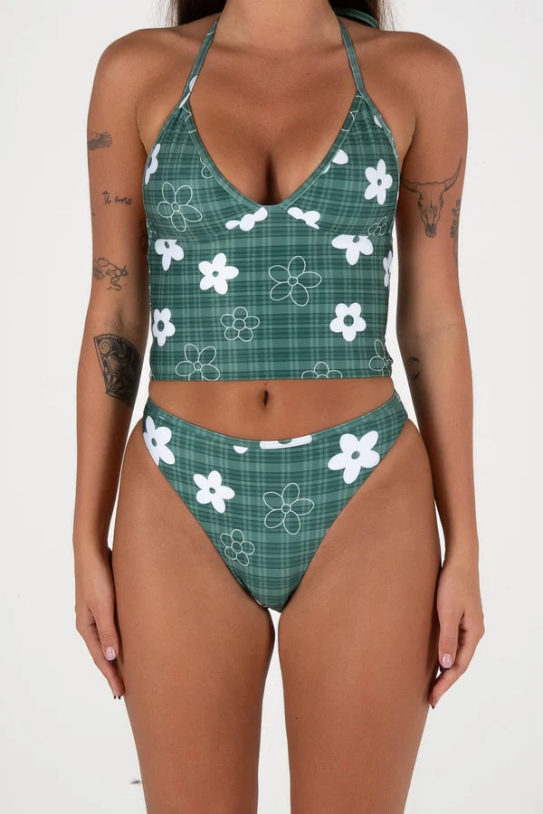 Inner Relm - Smoochie Top + Shebad Shorts - Gingham Green