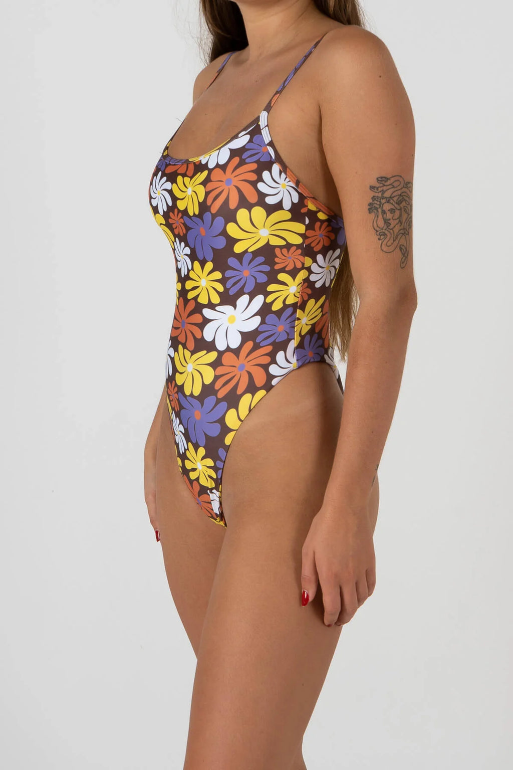 Inner Relm - HellaCute One Piece - Choc Flower