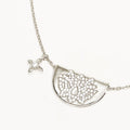By Charlotte - Live In Light Lotus Necklace - Silver