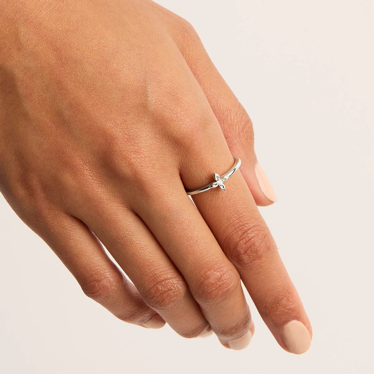 By Charlotte - Live In Light Ring - Silver