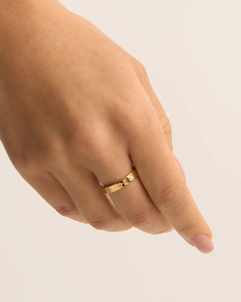 By Charlotte - Infinite Light Ring - Gold