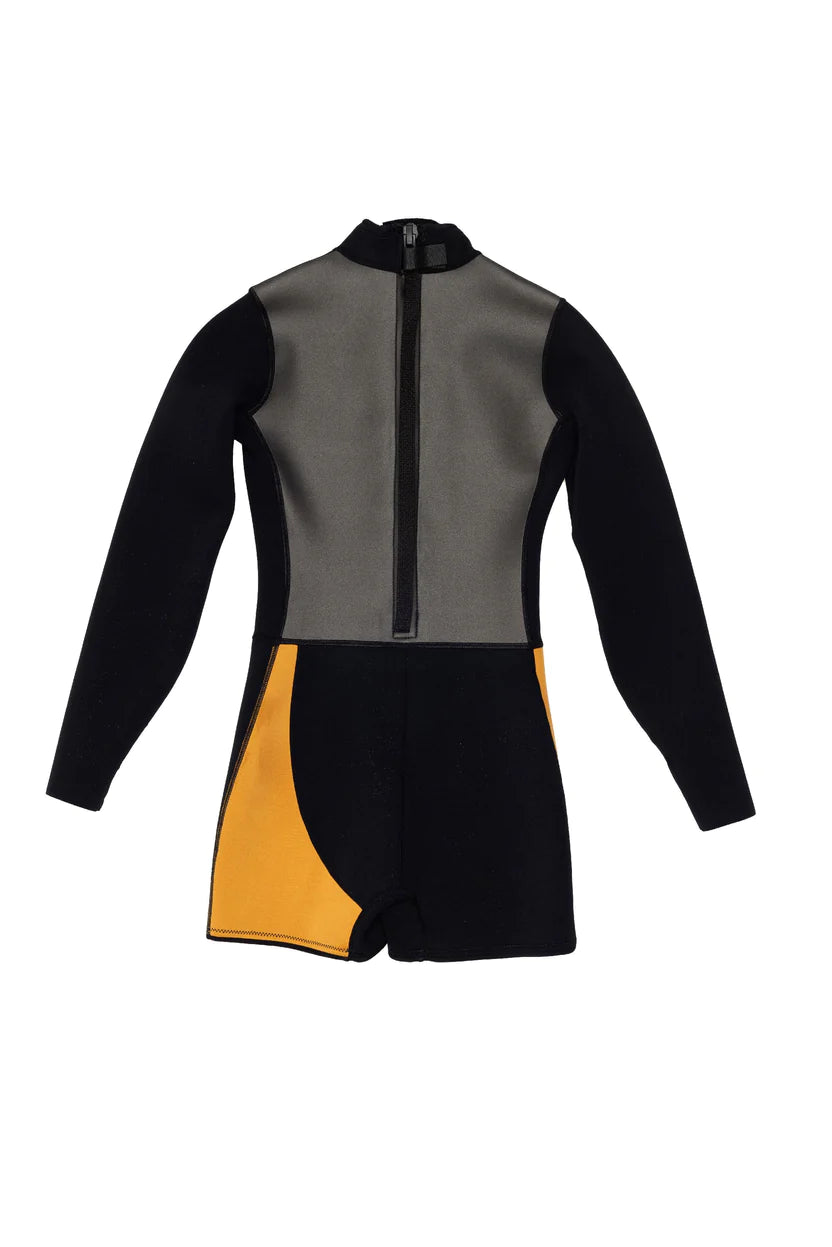 Atmosea - Back Zip Boy Leg Springsuit - Black Gold