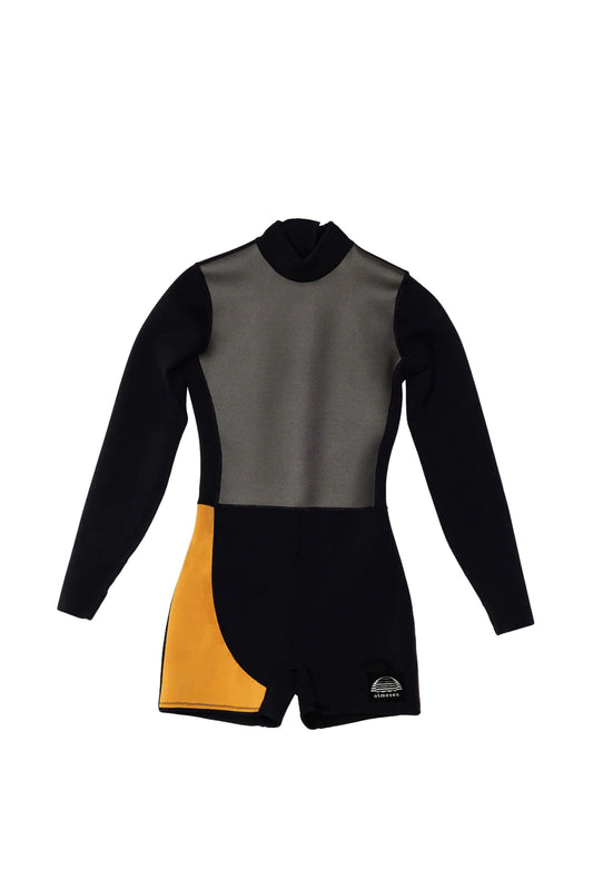 Atmosea - Back Zip Boy Leg Springsuit - Black Gold