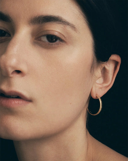 Temple Of The Sun - Agave Hoop Earrings - Gold