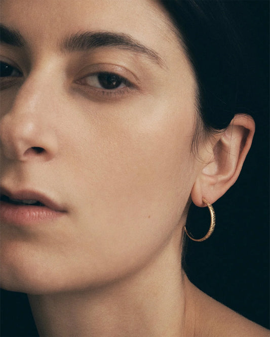Temple Of The Sun - Agave Hoop Earrings - Gold
