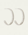 Temple Of The Sun - Agave Hoop Earrings - Silver