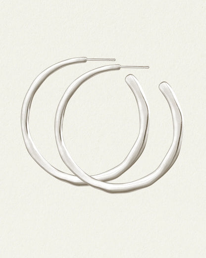 Temple Of The Sun - Circe Hoop Large - Silver