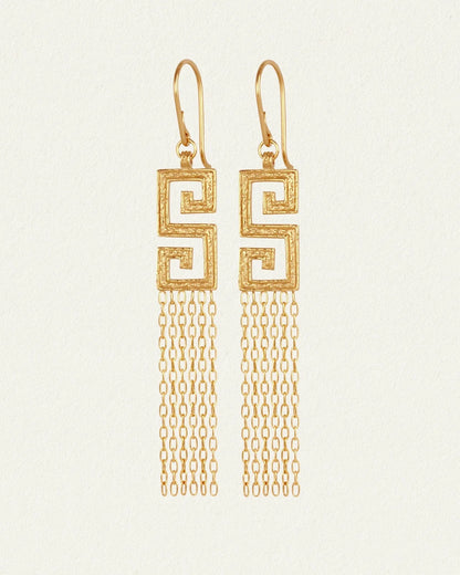 Temple Of The Sun - Delphi Earrings - Gold