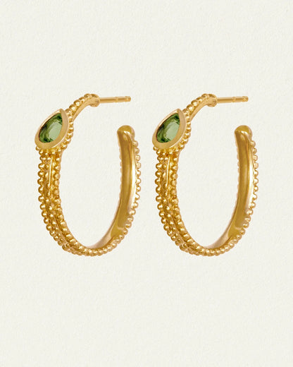 Temple Of The Sun - Gigi Hoop Earrings - Gold