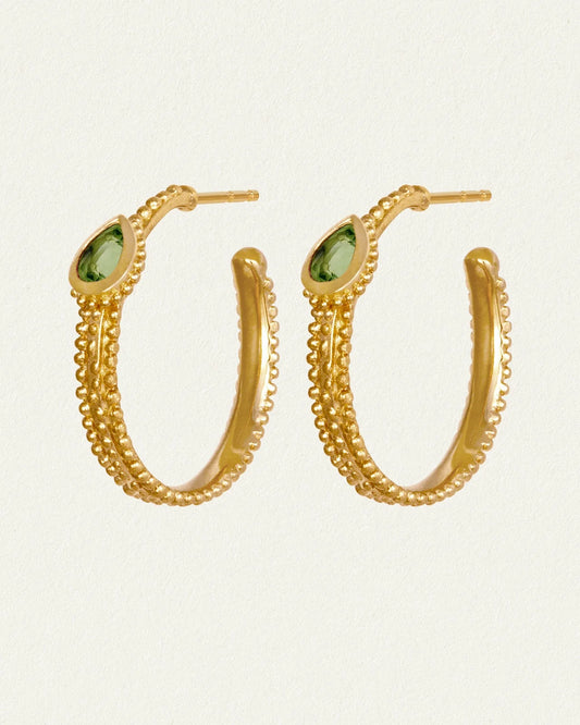 Temple Of The Sun - Gigi Hoop Earrings - Gold