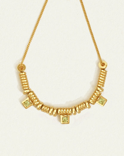 Temple of the Sun - Hebe Necklace Peridot - Gold