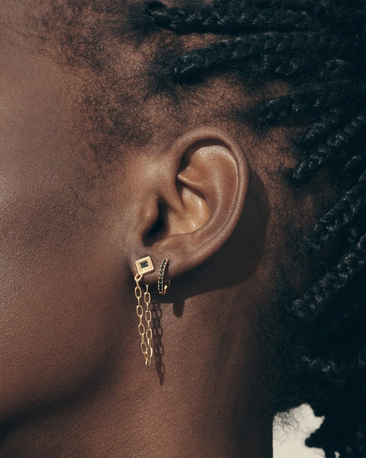 Temple Of The Sun - Lyre Earrings - Spinel / Gold