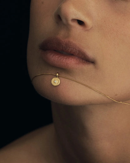 Temple Of The Sun - Mina Diamond Necklace - Gold