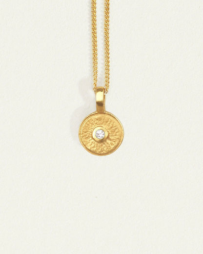 Temple Of The Sun - Mina Diamond Necklace - Gold