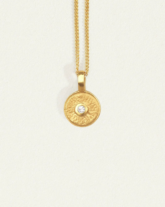 Temple Of The Sun - Mina Diamond Necklace - Gold