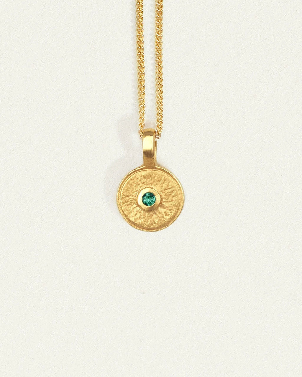 Temple Of The Sun - Mina Emerald Necklace - Gold