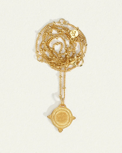Temple Of The Sun - Petra Coin Necklace - Gold