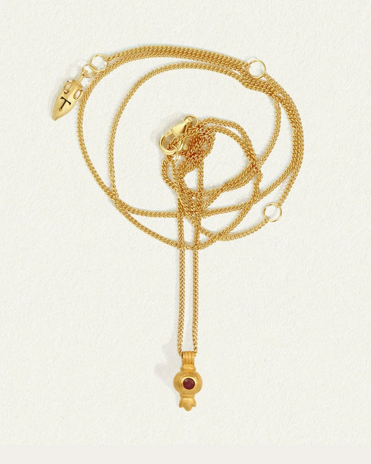 Temple Of The Sun - Pomegranate Necklace - Gold