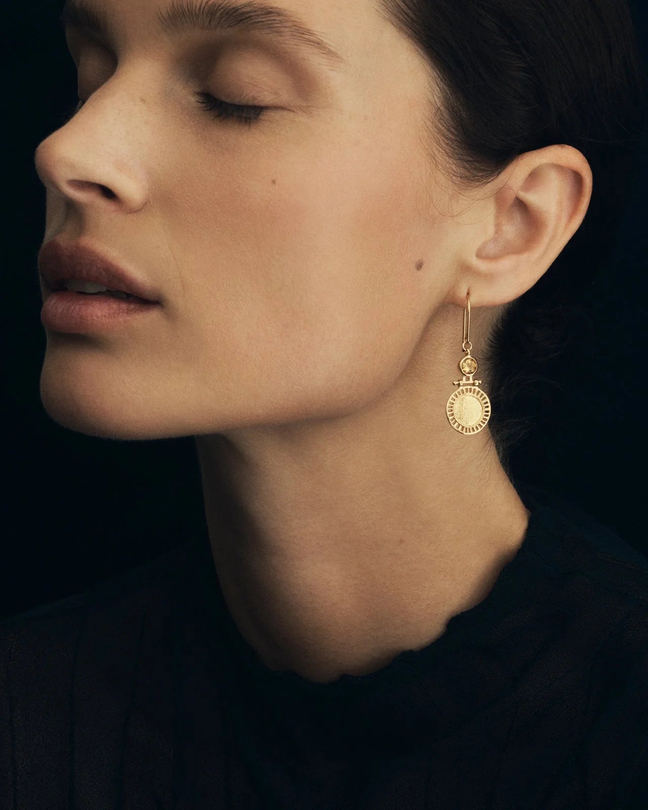 Temple Of The Sun - Solar Earrings - Gold
