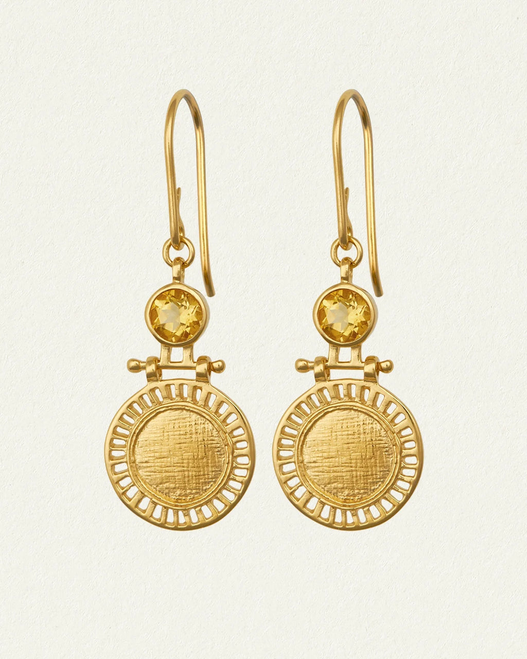 Temple Of The Sun - Solar Earrings - Gold