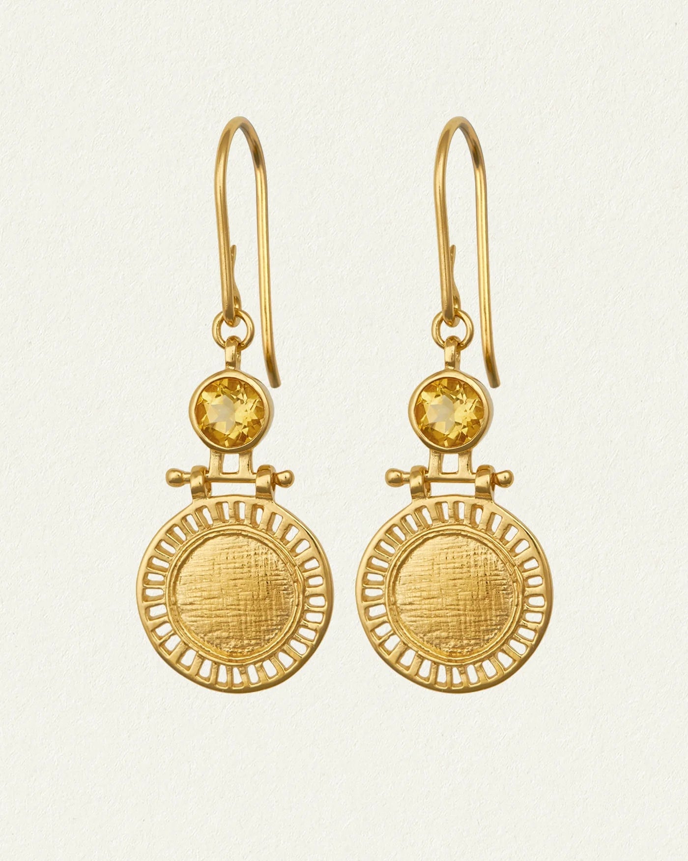 Temple Of The Sun - Solar Earrings - Gold