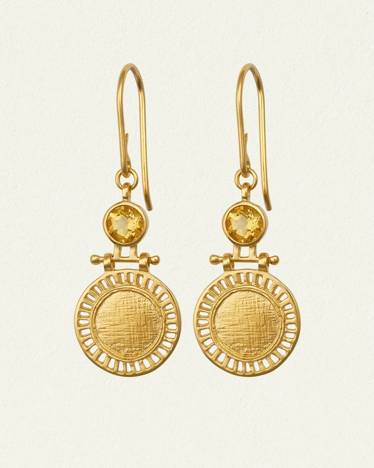 Temple Of The Sun - Solar Earrings - Gold