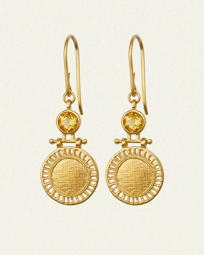 Temple Of The Sun - Solar Earrings - Gold