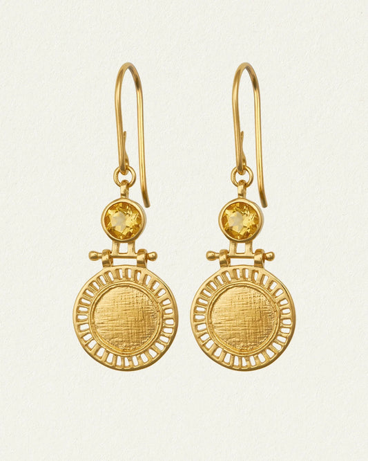 Temple Of The Sun - Solar Earrings - Gold