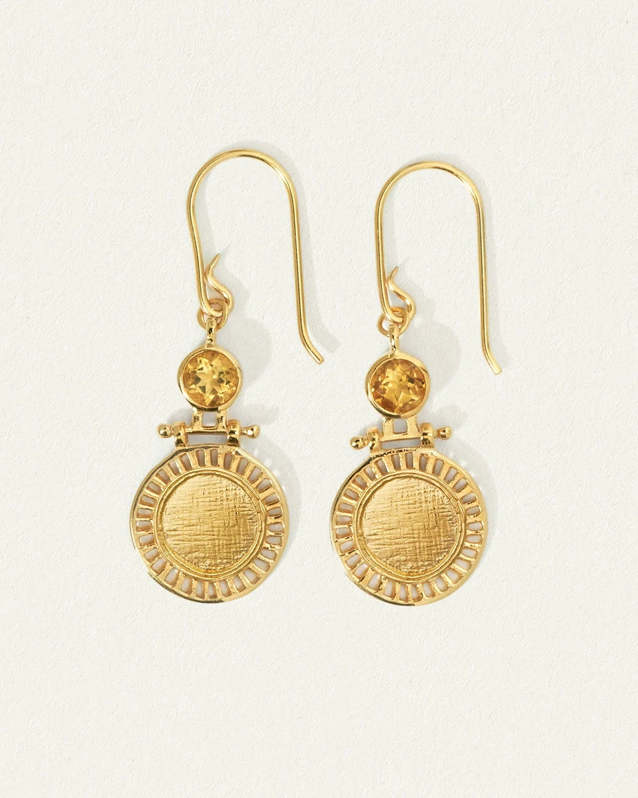 Temple Of The Sun - Solar Earrings - Gold