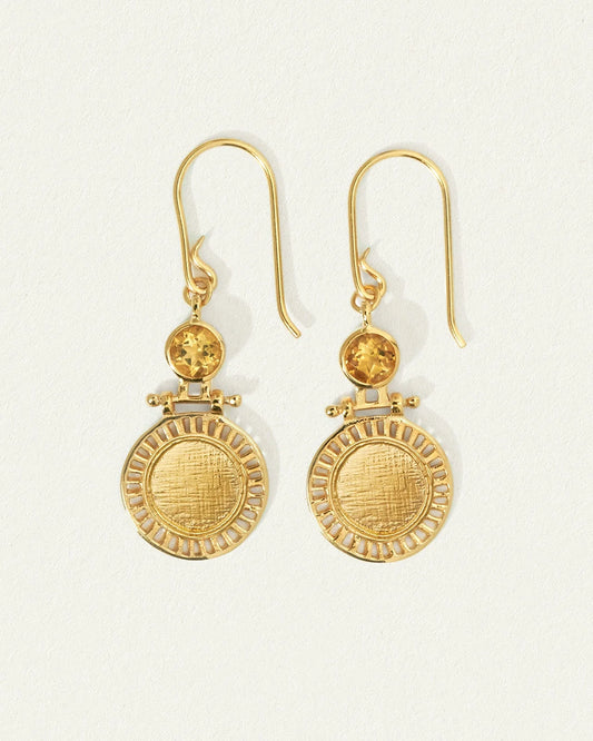 Temple Of The Sun - Solar Earrings - Gold