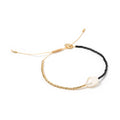 Arms Of Eve - Matilda Pearl and Glass Beaded Bracelet - Black