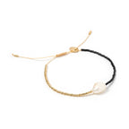 Arms Of Eve - Matilda Pearl and Glass Beaded Bracelet - Black
