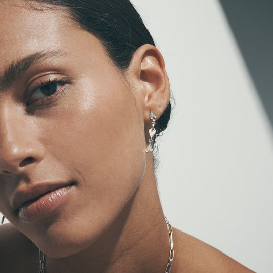 Temple of the Sun - Amore Earrings - Silver
