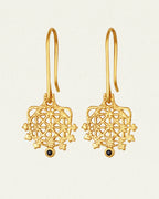 Temple Of The Sun - Arinna Earrings - Sapphire / Gold