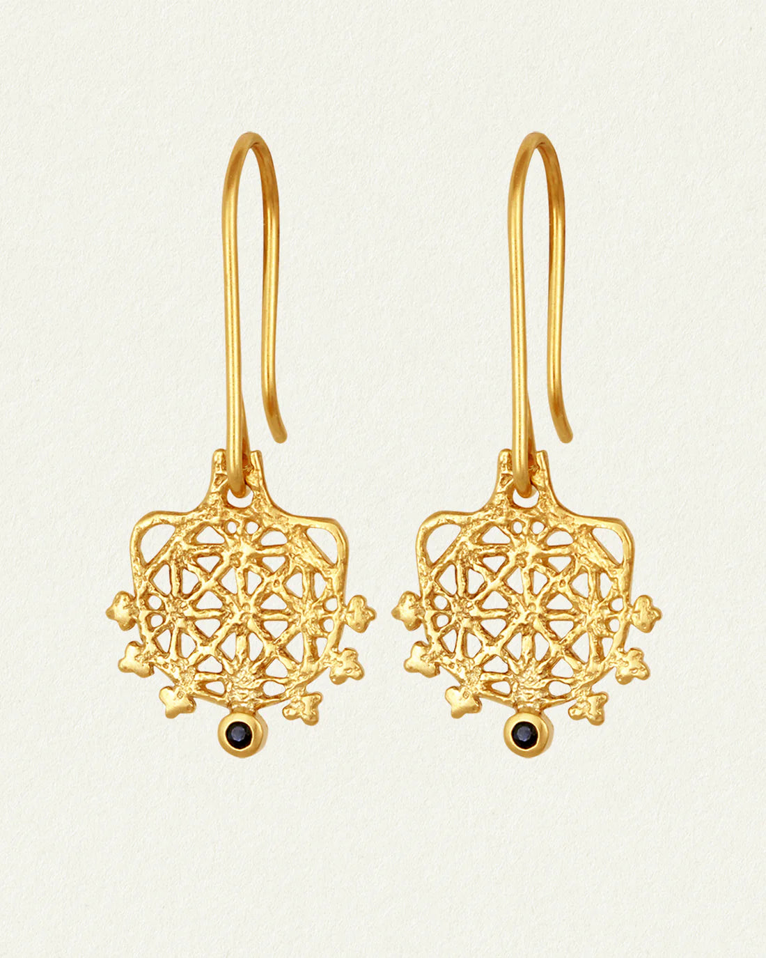 Temple Of The Sun - Arinna Earrings - Sapphire / Gold