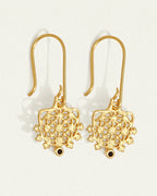 Temple Of The Sun - Arinna Earrings - Sapphire / Gold