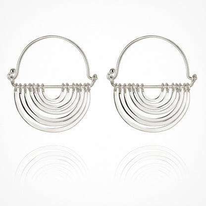 Temple Of The Sun - Baye Earrings - Silver