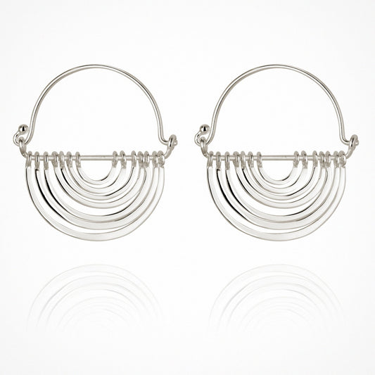 Temple Of The Sun - Baye Earrings - Silver